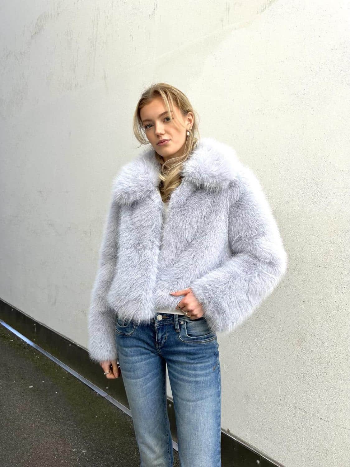 Noma Taylor Fuskepels Jakke Lys Blå