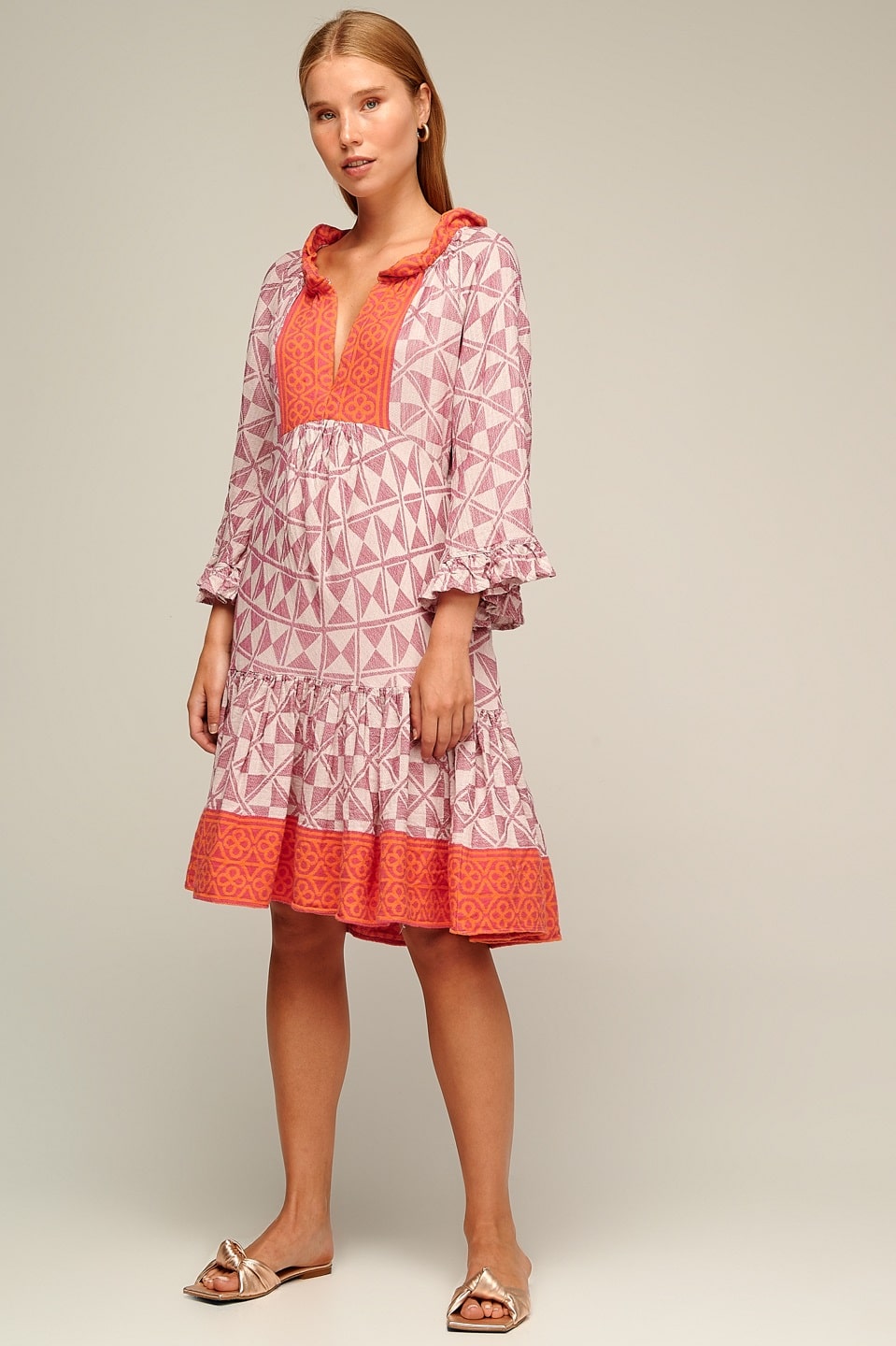 Pearl & Caviar Zakar Dress Silk Fuchia