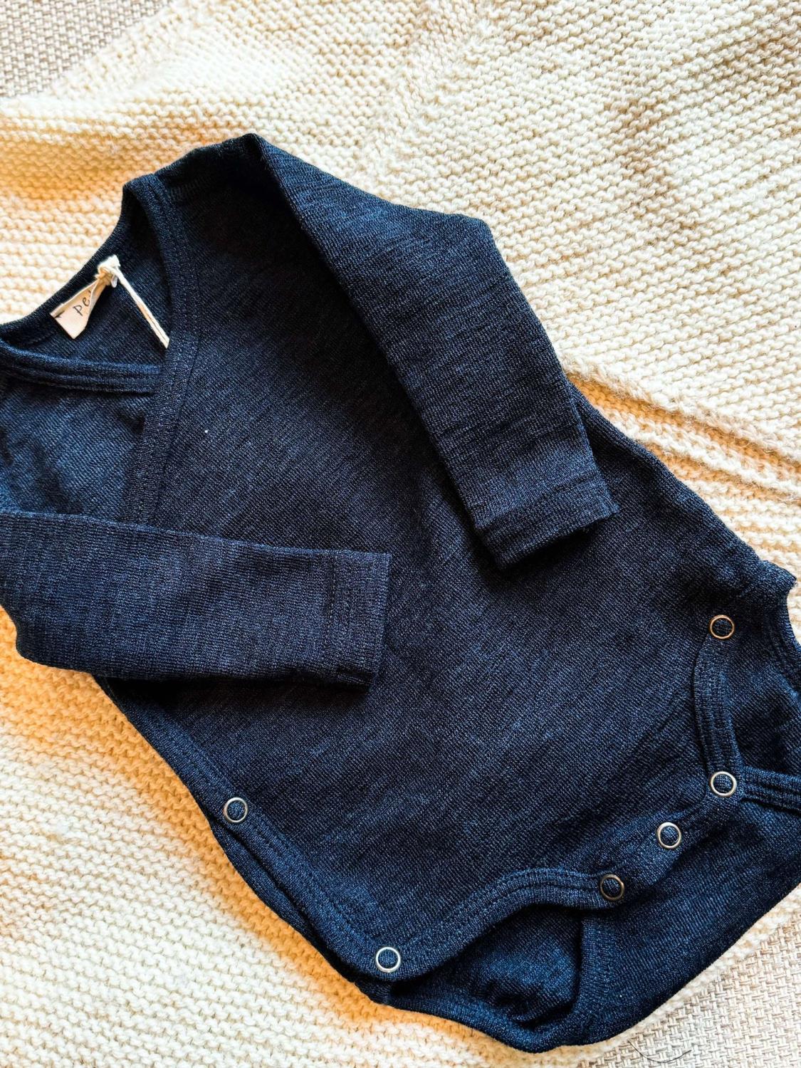 Petit By Basics Wrap Body Midnight Blue Melange