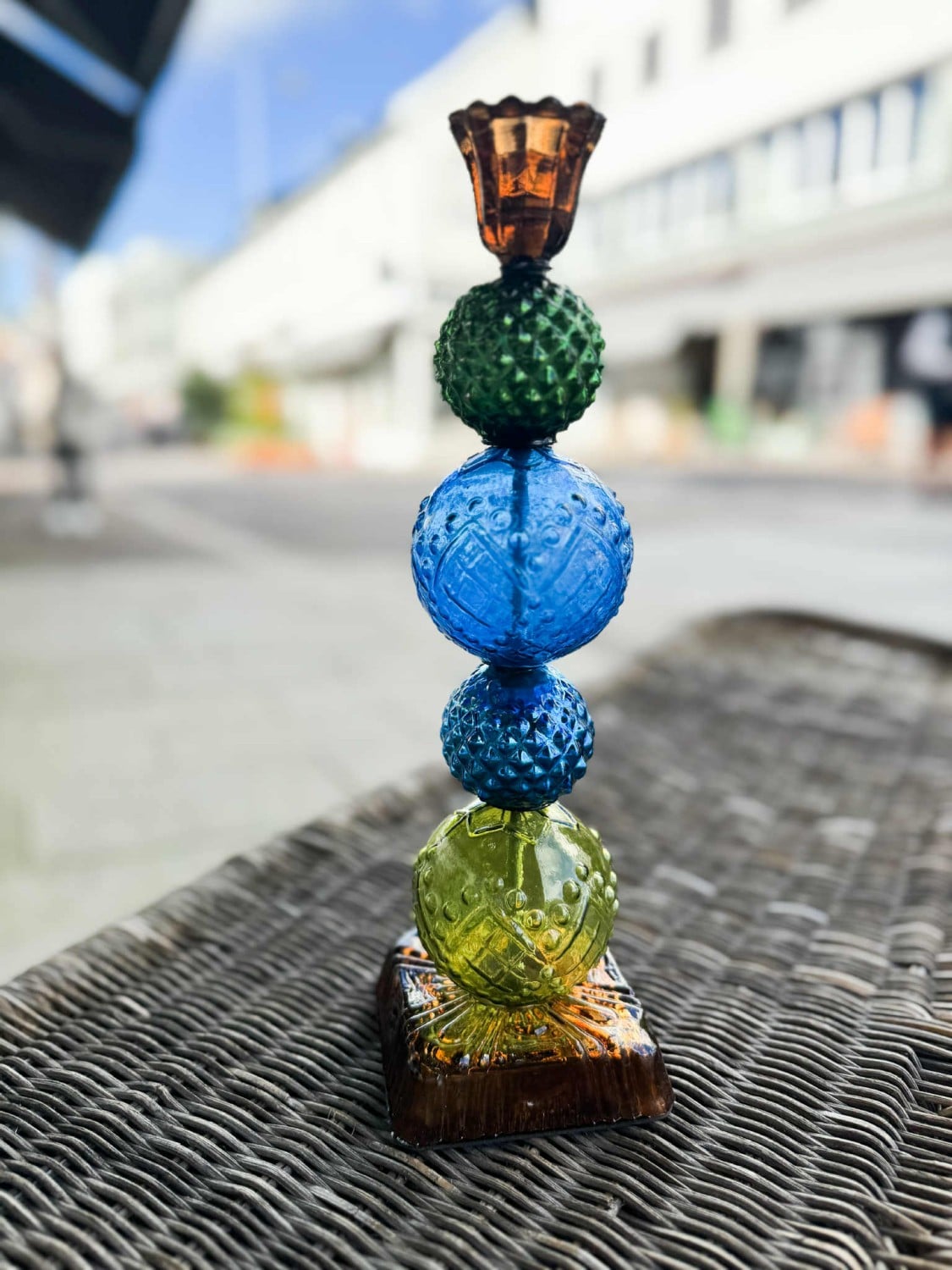 PIP Candel Holder Blue/Green 30 cm