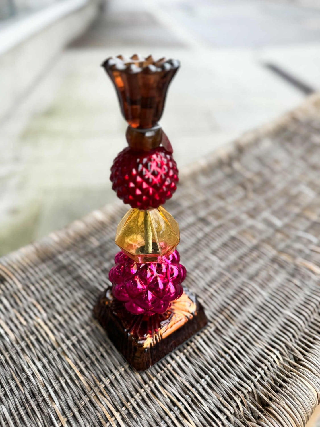 PIP Candel Holder Red/Yellow 23,5