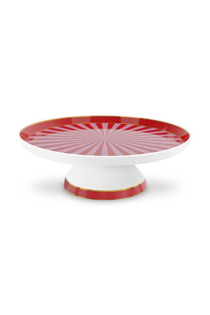 PIP Mini Cake Tray L.B Stripes Red/Pink 24cm