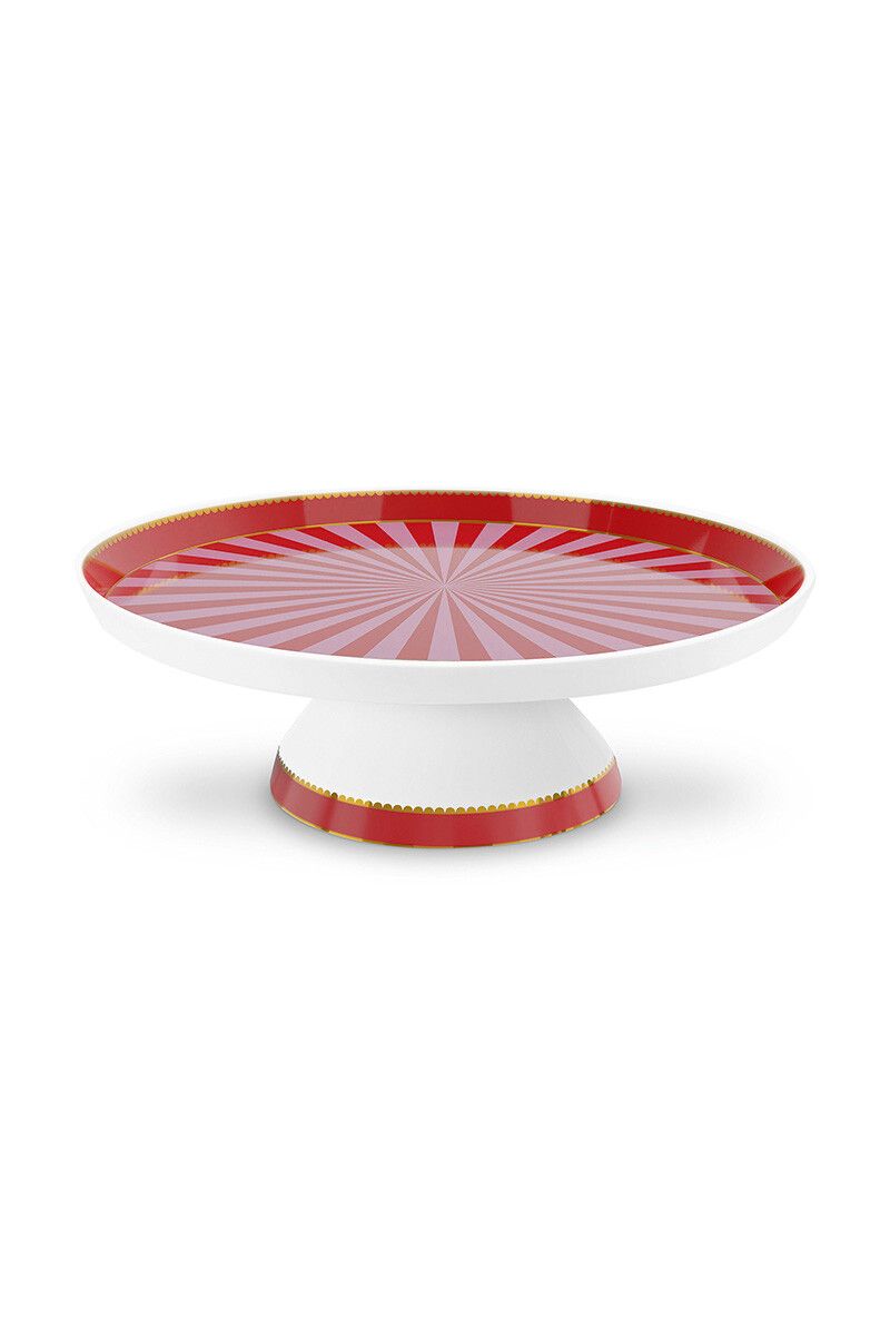 PIP Mini Cake Tray L.B Stripes Red/Pink 24cm