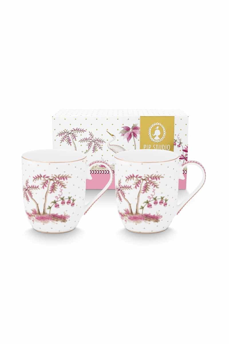 PIP Set/2 Mugs Small Jolie Dots Gold Pink145ml