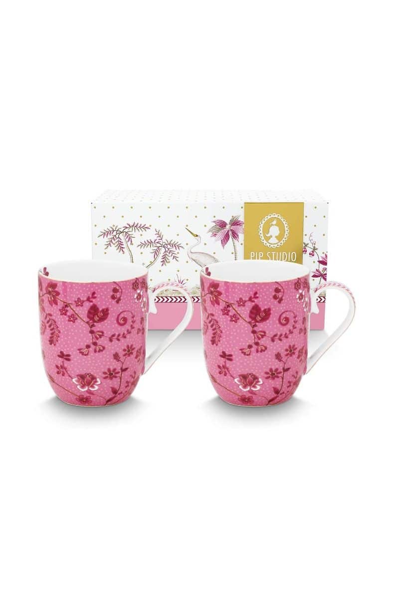 PIP Set/2 Mugs Small Jolie Flowers Pink 145ml