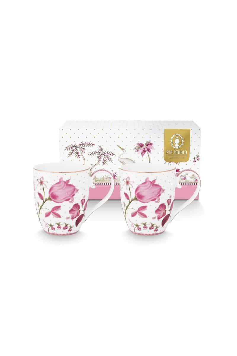 PIP Set/2 Mugs X- Large Jolie Tulip Pink 450ml