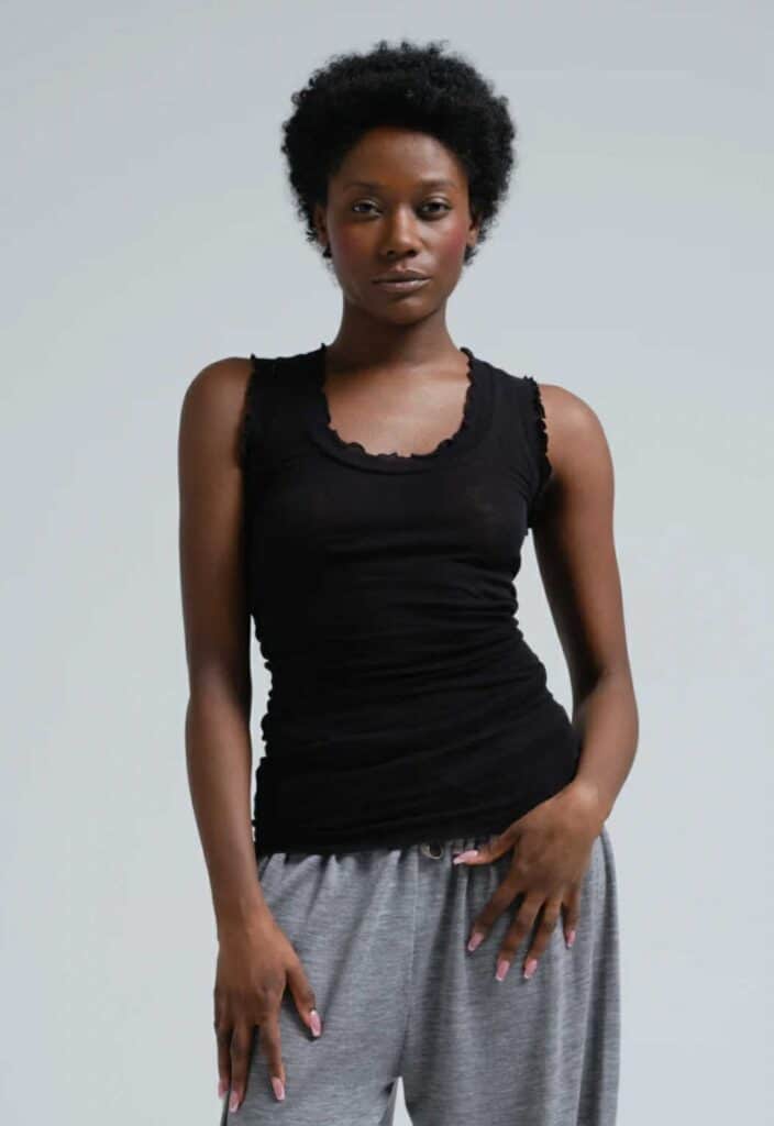 Seamless Basic Flounce Black