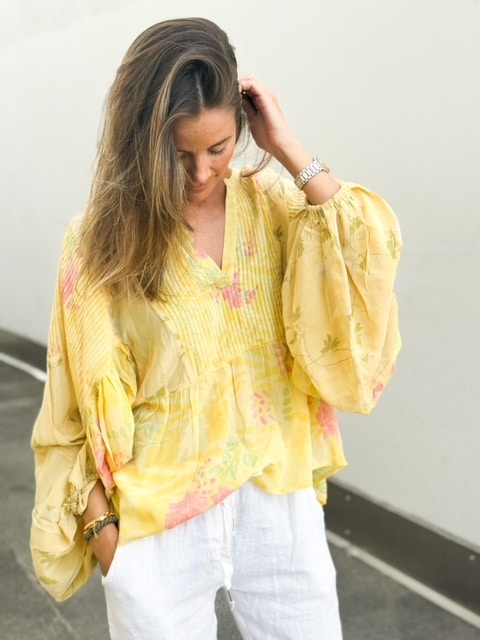 Sissel Edelbo Bibi Baloon Top Yellow Flower