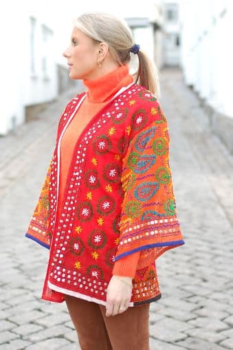 Sissel Edelbo Channai Short Kimono Orange