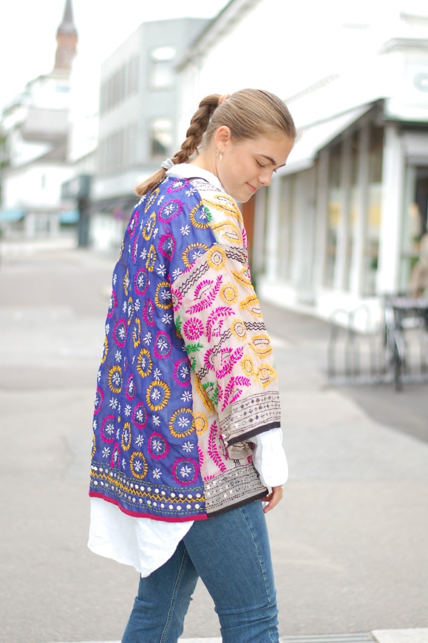 Sissel Edelbo Chennai Short Kimono Beige/Purple