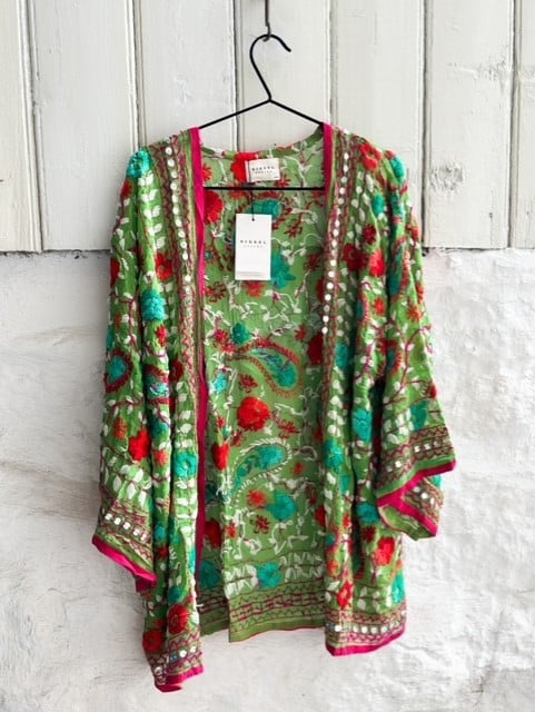 Sissel Edelbo Chennai Short Kimono Green/Red