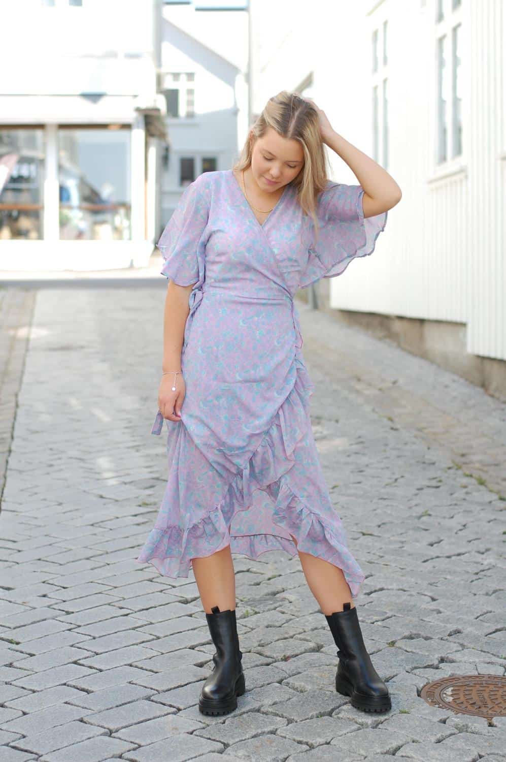 Sissel Edelbo Harriet Wrap Dress Purple/Blue