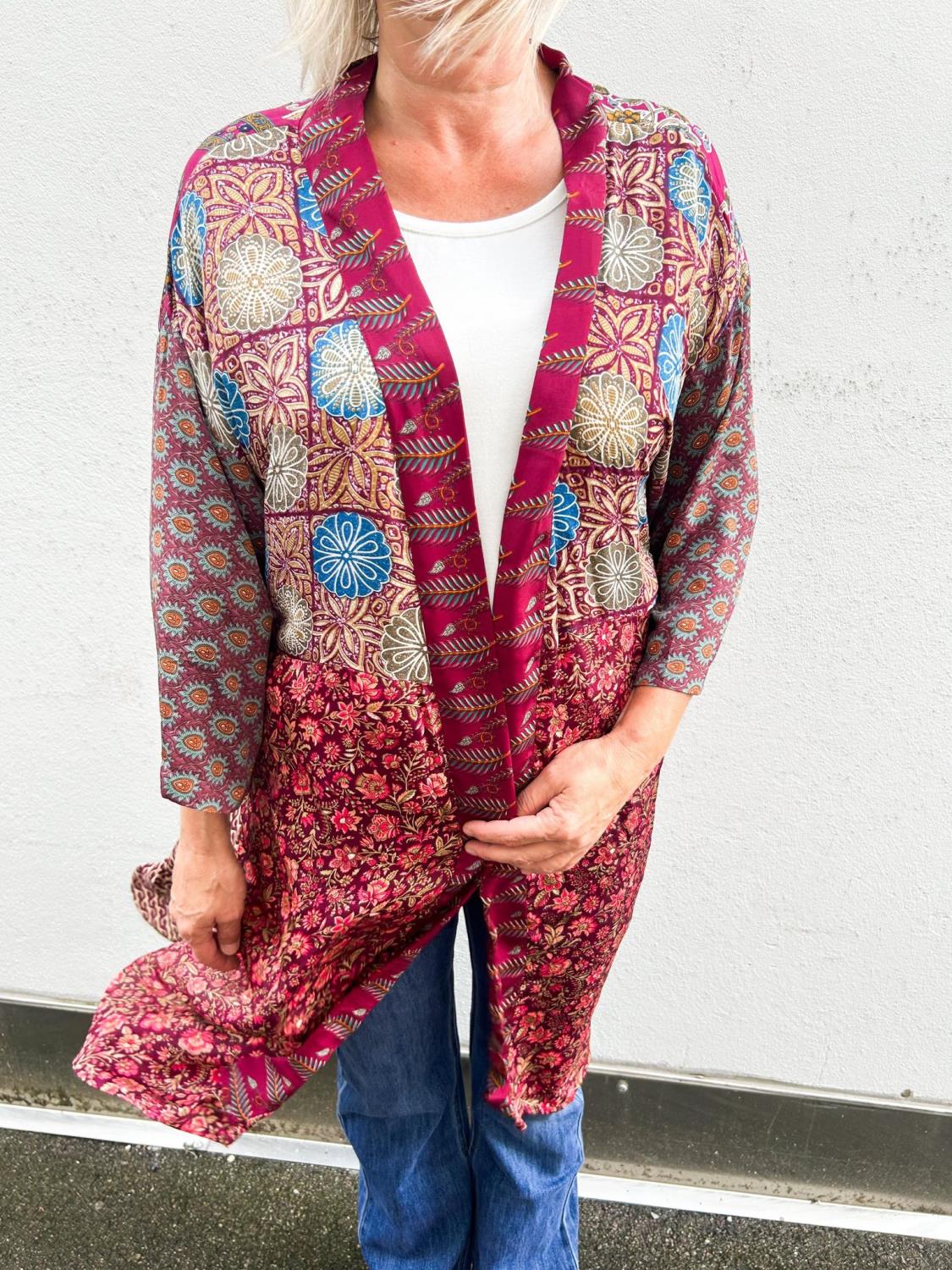 Sissel Edelbo Kimono Mongelia Mørk Burgunder