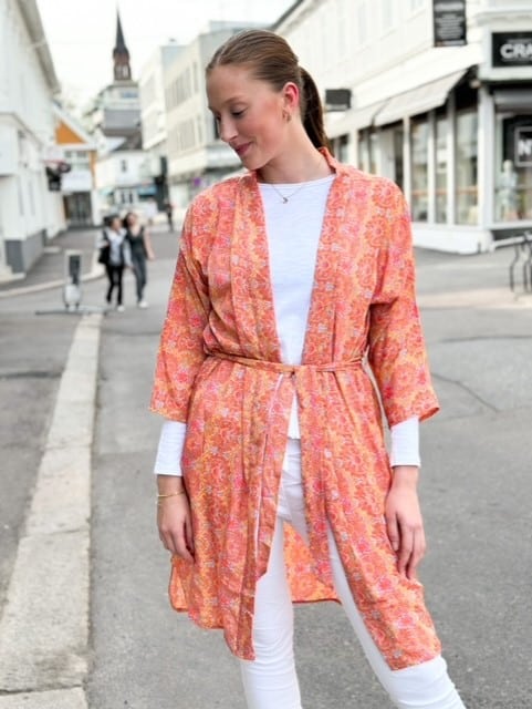 Sissel Edelbo Magnolia Long Kimono Coral