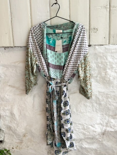 Sissel Edelbo Magnolia Long Mix Kimono Turkis