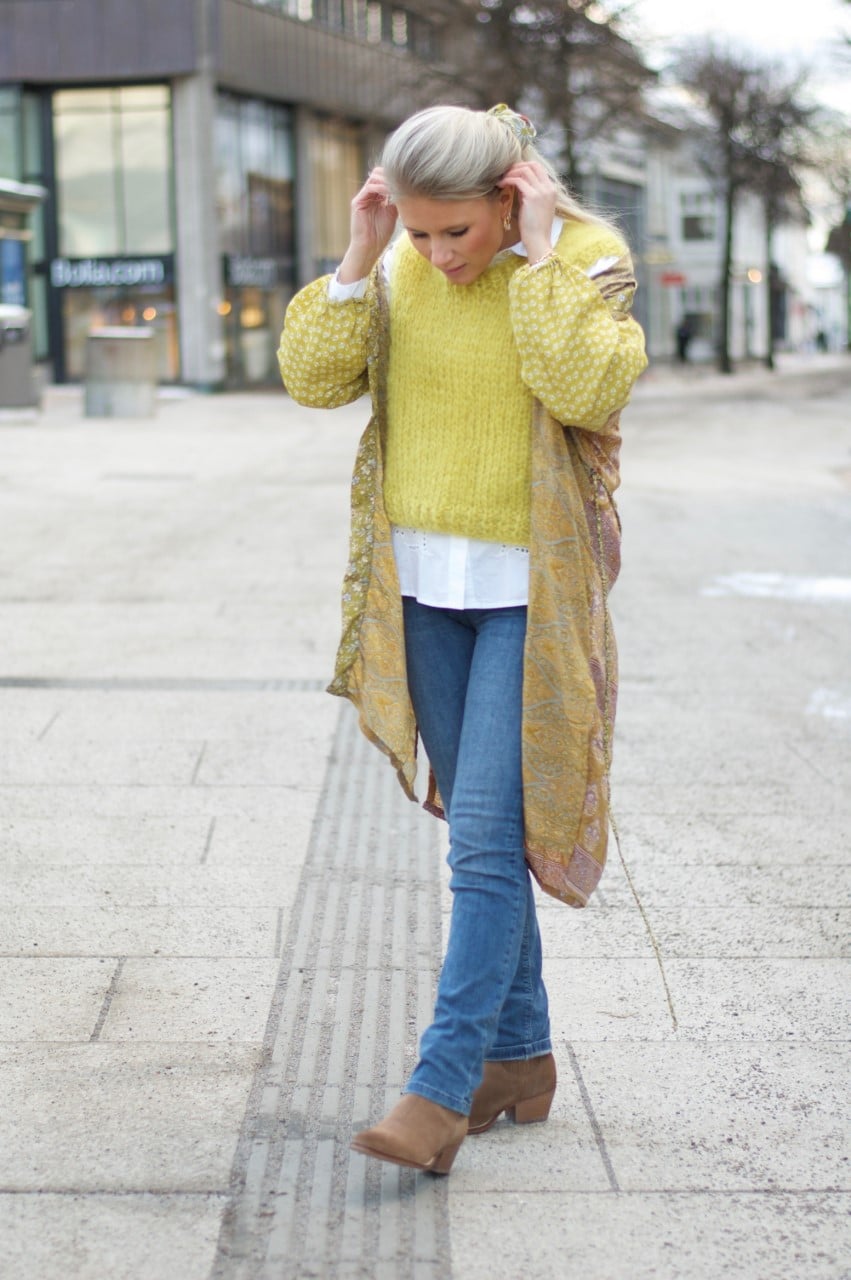 Sissel Edelbo Morning Glory Long Pocket Kimono Green