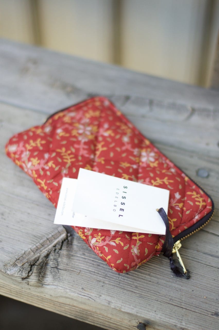 Sissel Edelbo Nora Small Silk Wallet Red Flower