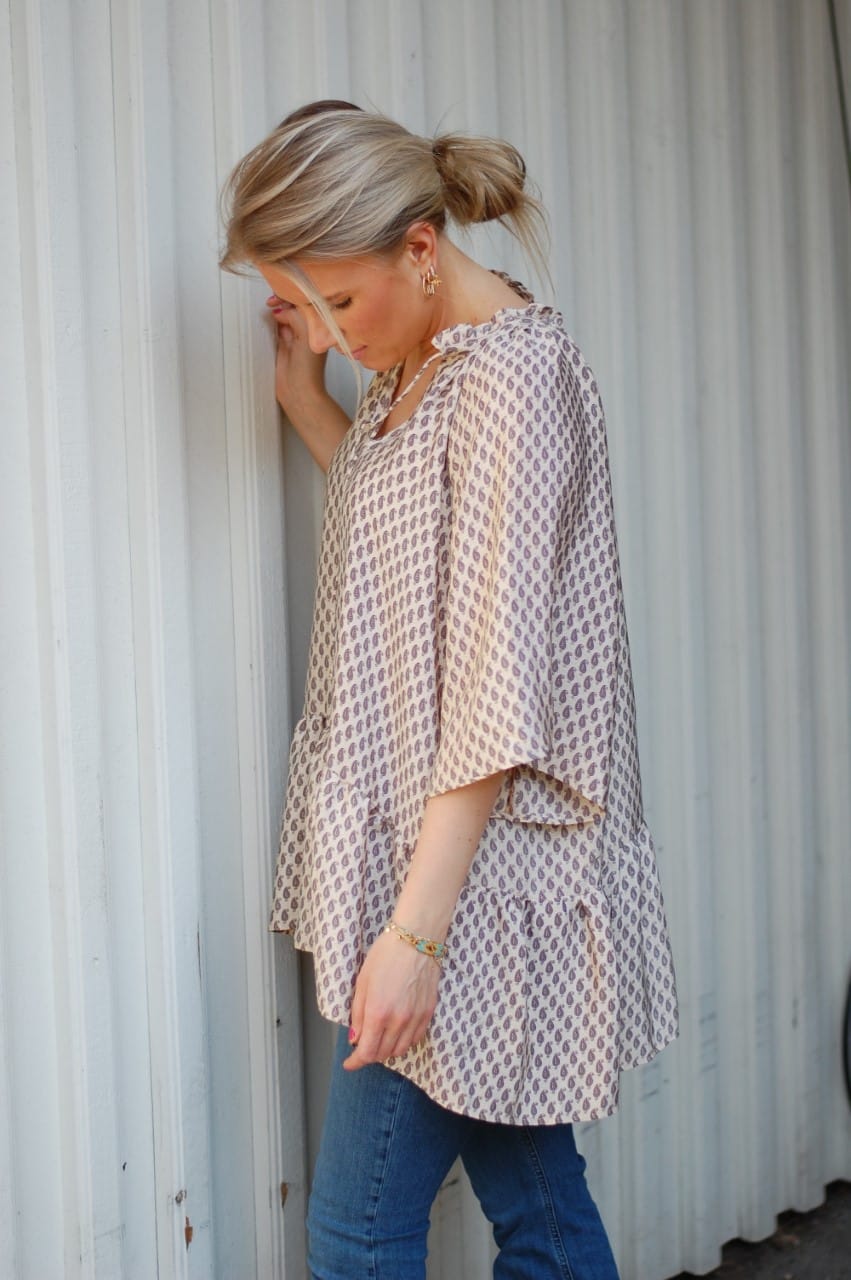 Sissel Edelbo Salvador Top Beige Paisley