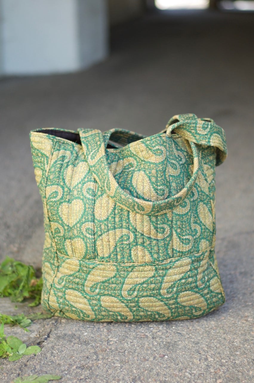 Sissel Edelbo Sophia Silk Bag Green Paisley