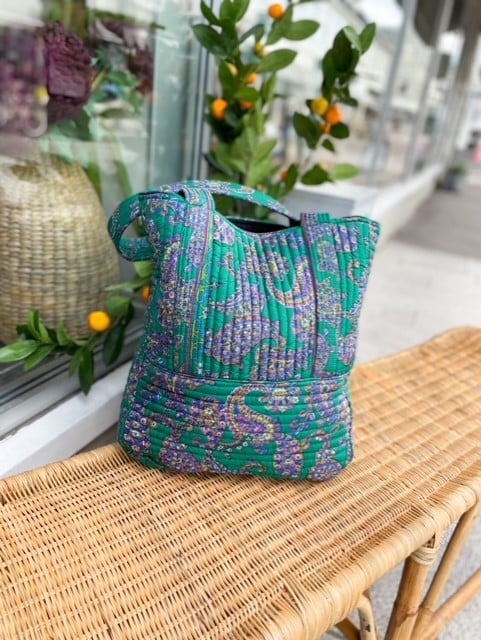 Sissel Edelbo Sophia Silk Tote Bag Green