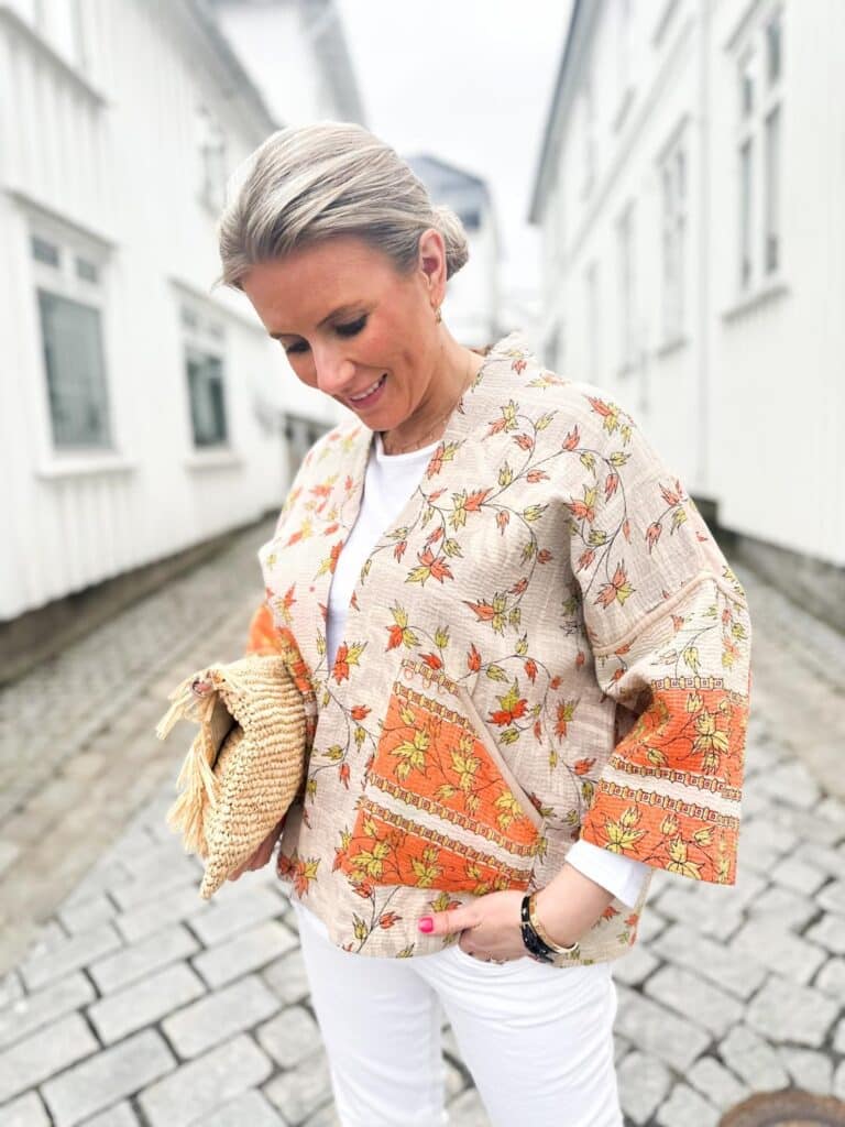 Sissel Edelbo Tyler Kantha Jacket Orange/Beige