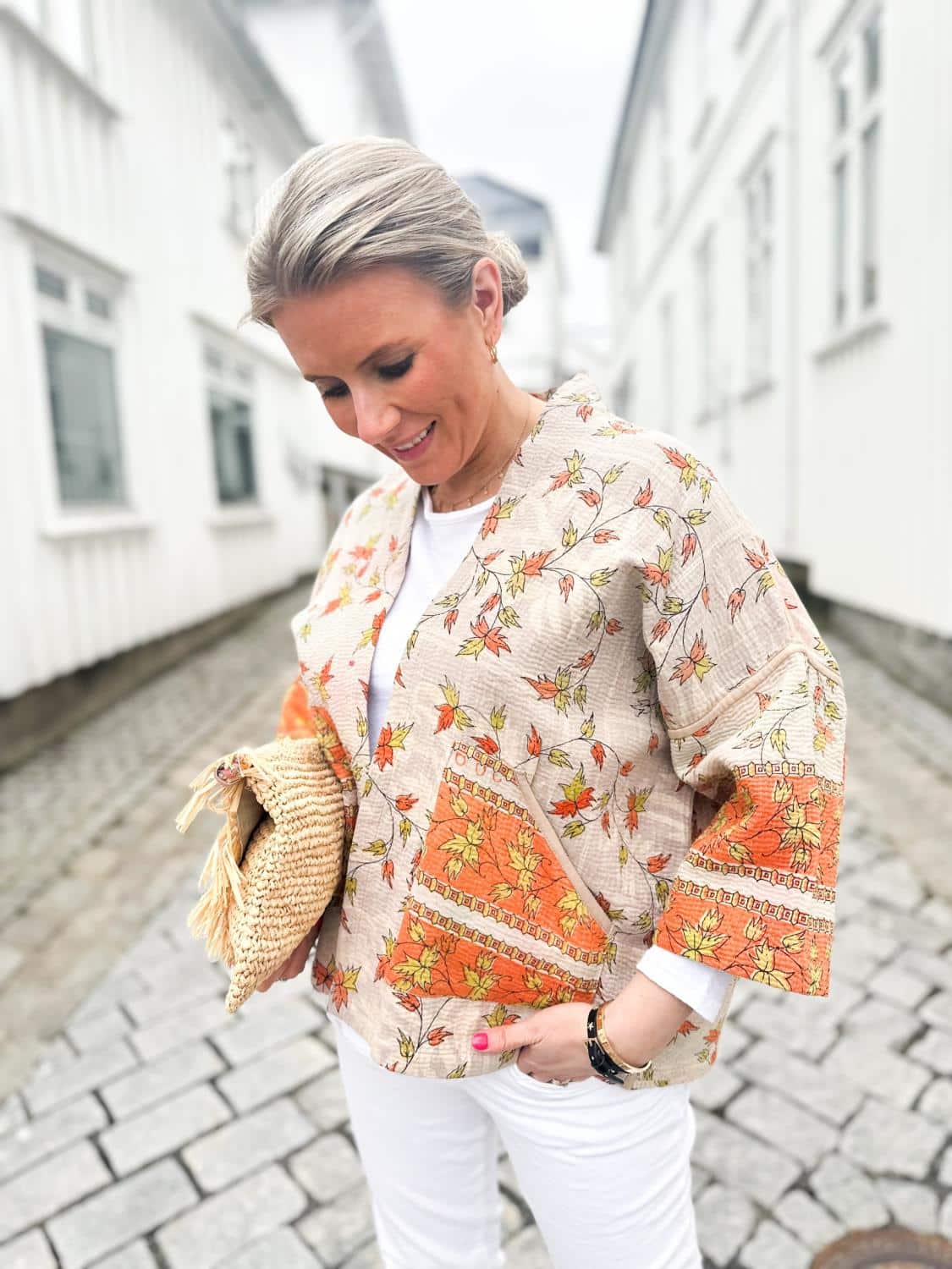 Sissel Edelbo Tyler Kantha Jacket Orange/Beige