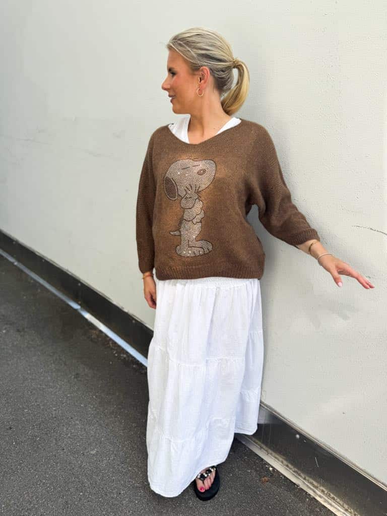 Snoopy Sweater Brown