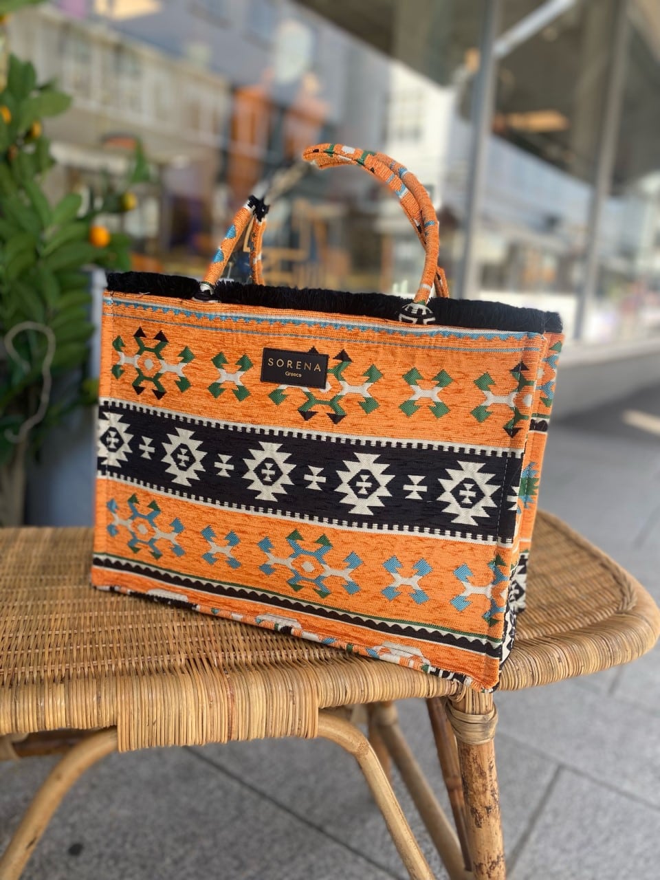 Sorena Knossos Tote Bag Orange