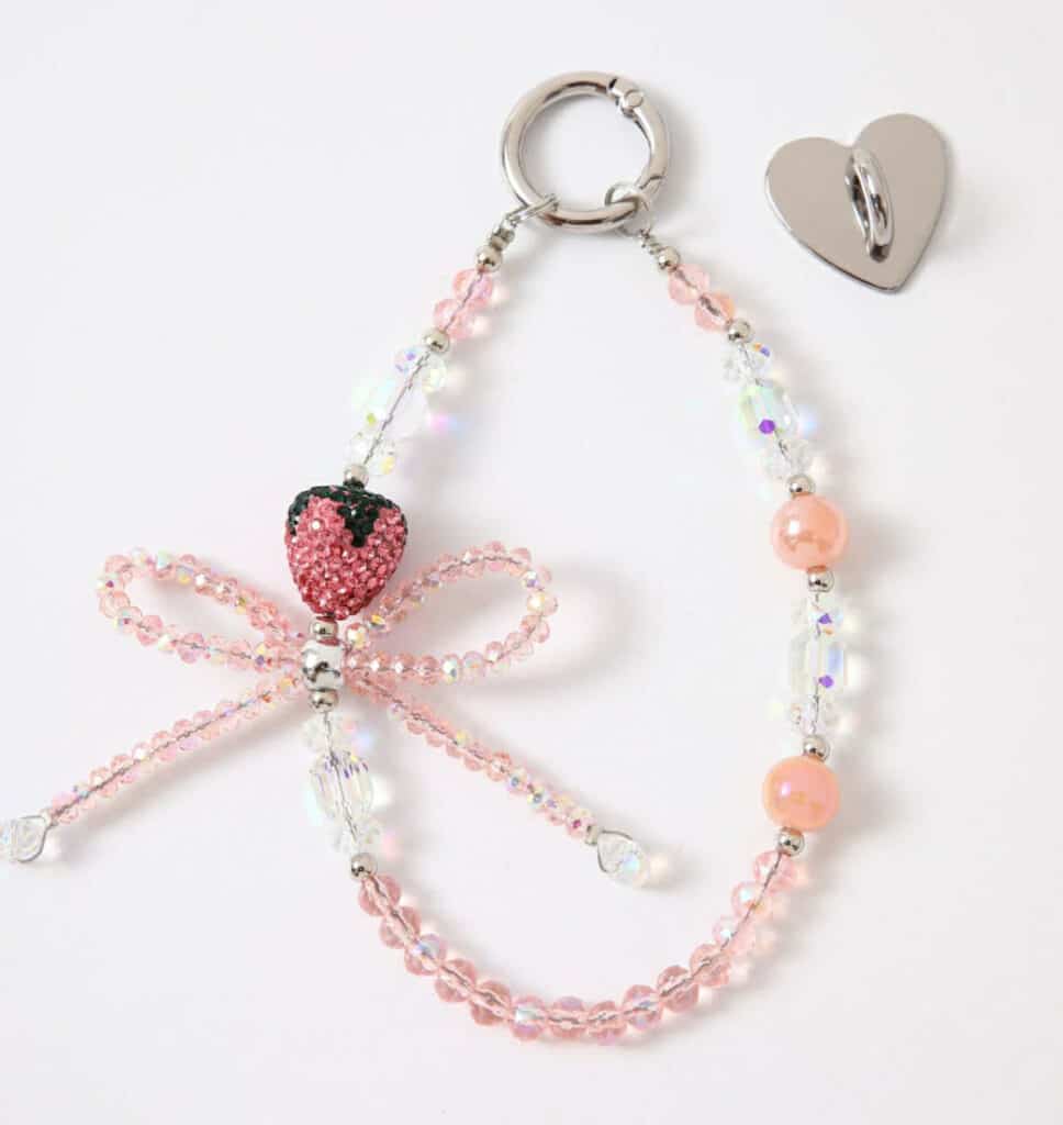 Sticky Bestie Phone Charm Pink Strawberry