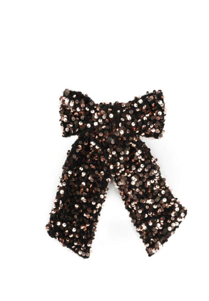 Sui Ava Anne Sequins Bow Brown