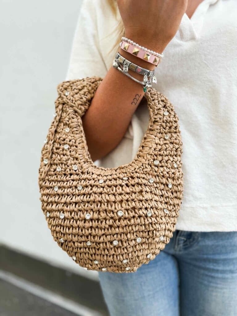 Sui Ava Crystal Bag Natural