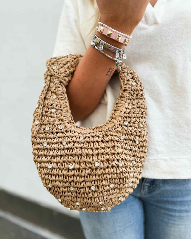 Sui Ava Crystal Bag Natural