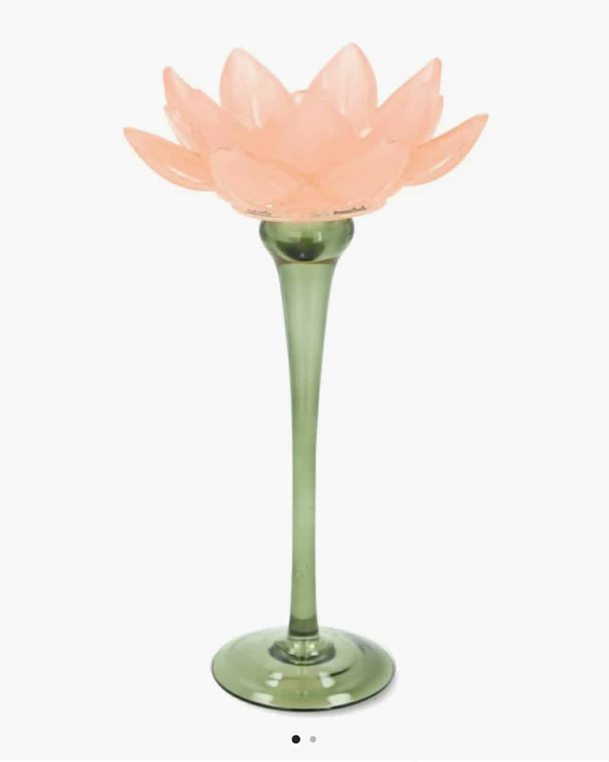 Alot Decoration Lysstake Flower Peach 14x25