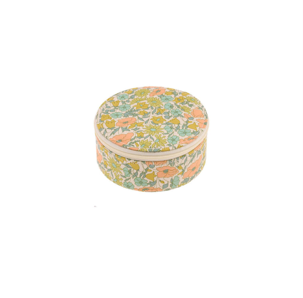 Bon Dep Jewlery Box Round Poppy Daisy Pastell