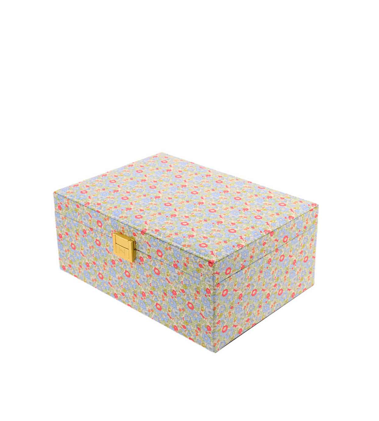 Bon Dep Jewlery Box Square Betsy Ann L. Blue