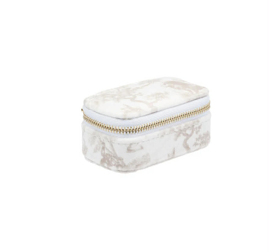 Dark Velvet Jewellery Box Micro Sand Savannah Pattern