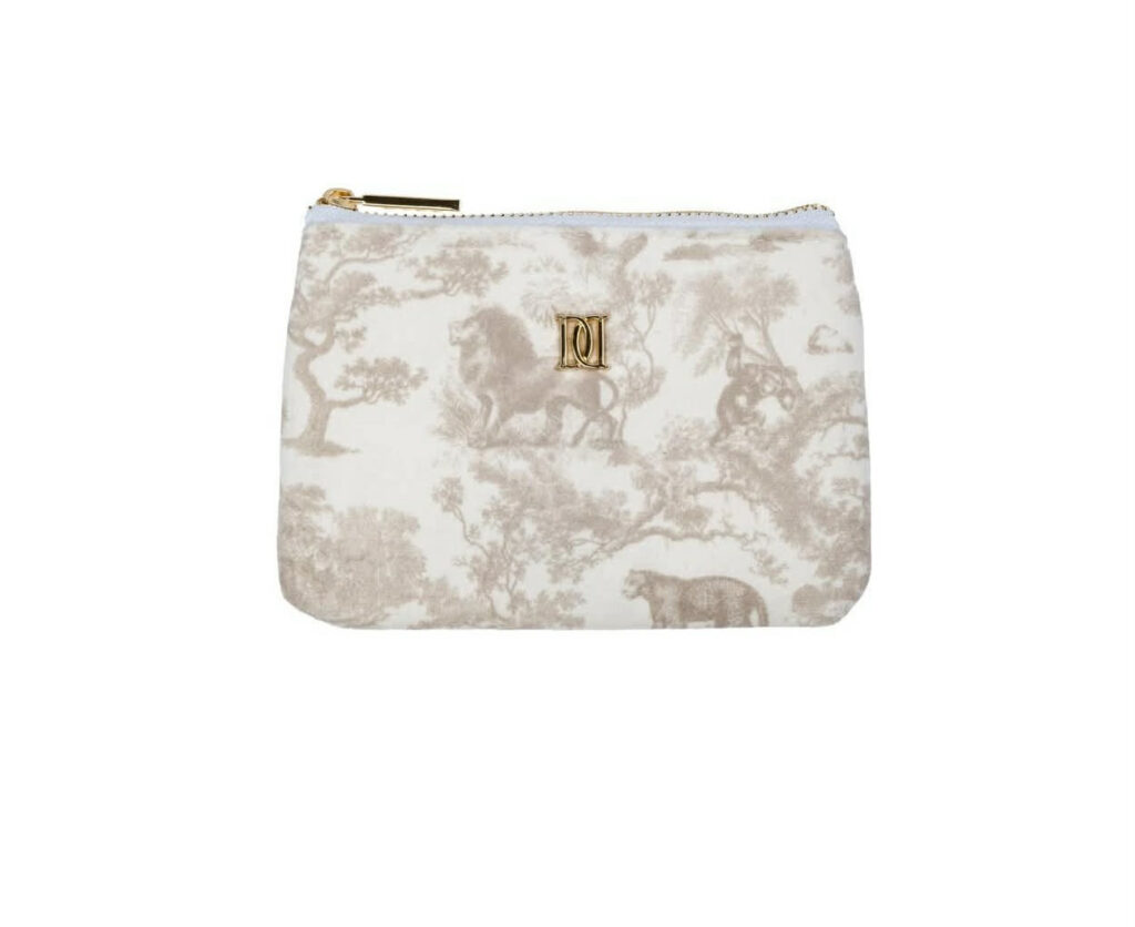 Dark Velvet Small Pouch Sand Savannah Pattern