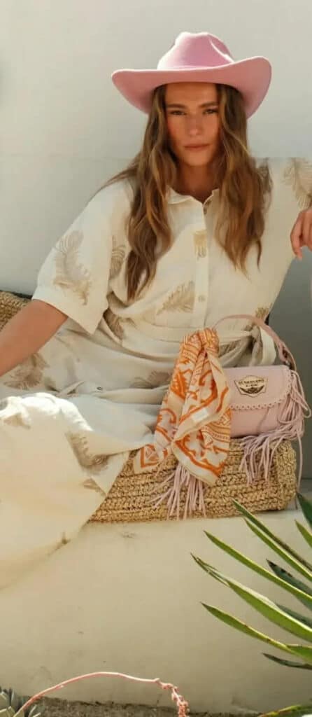 El Vaquero Leather Bag Daria Pink