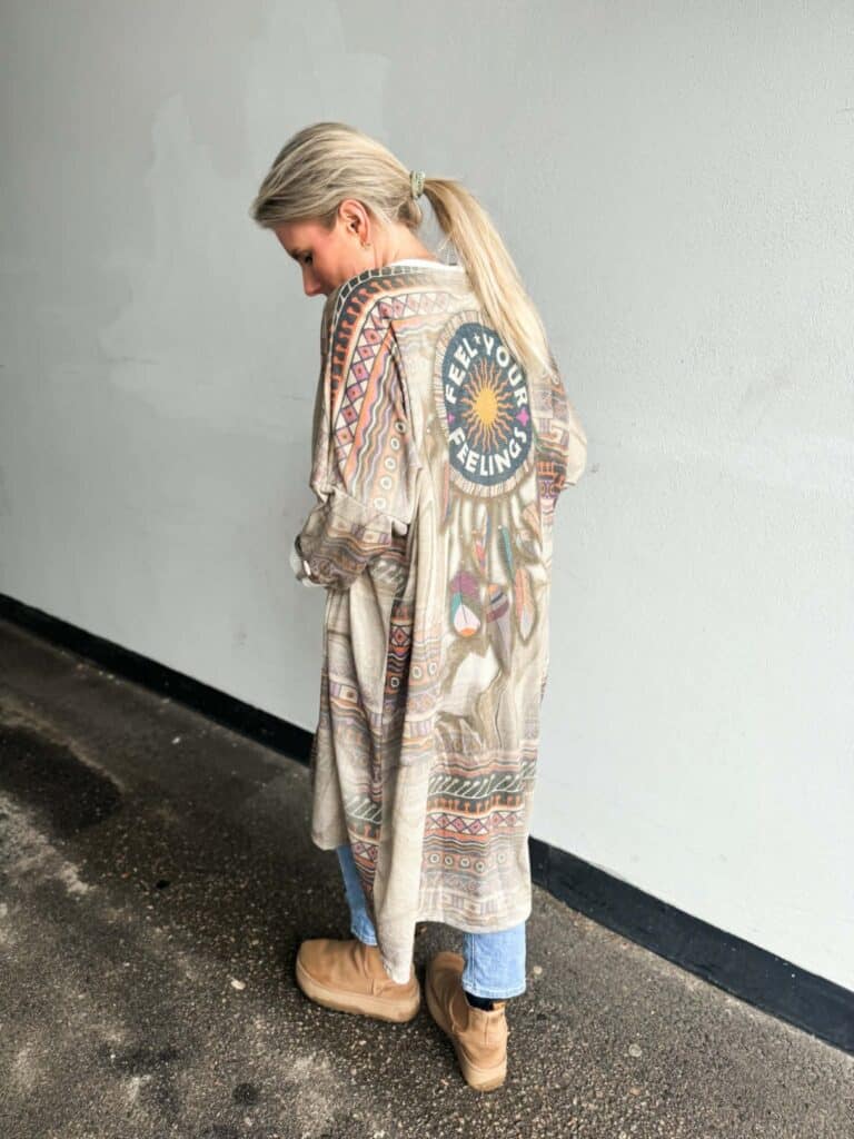 Feel Your Feelings Cardigan Glitter