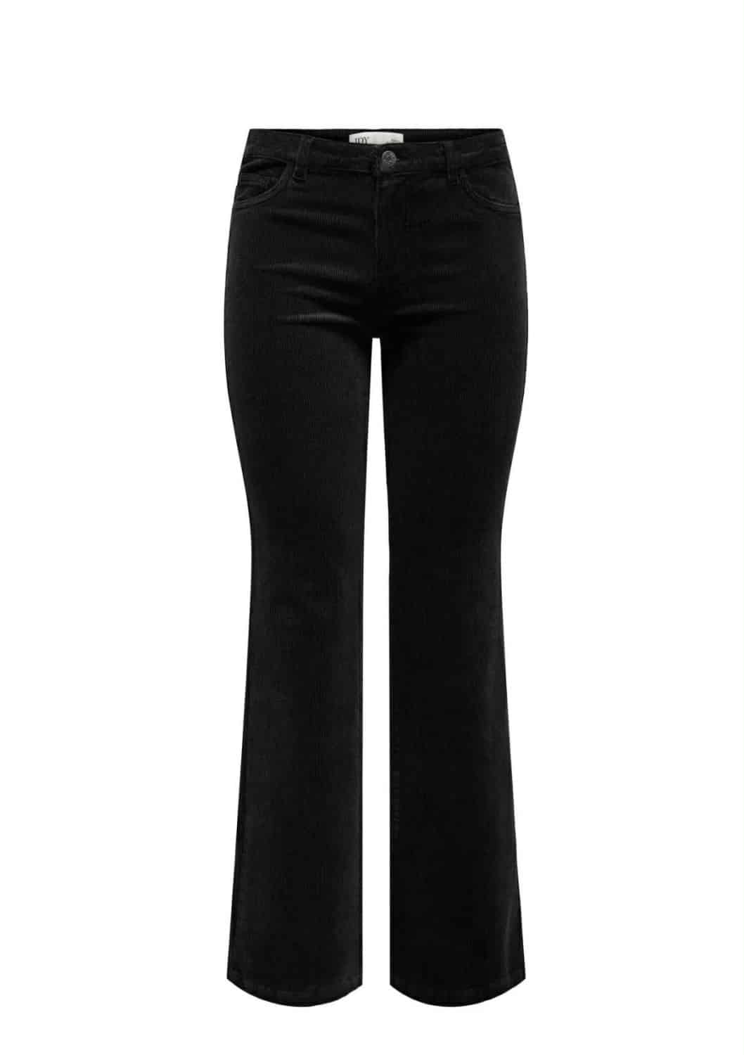 JDY Flared Cord Pant Black