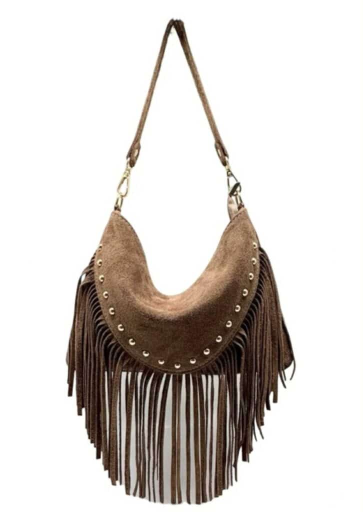 Love Forever Louisa Fringe Bag Taupe