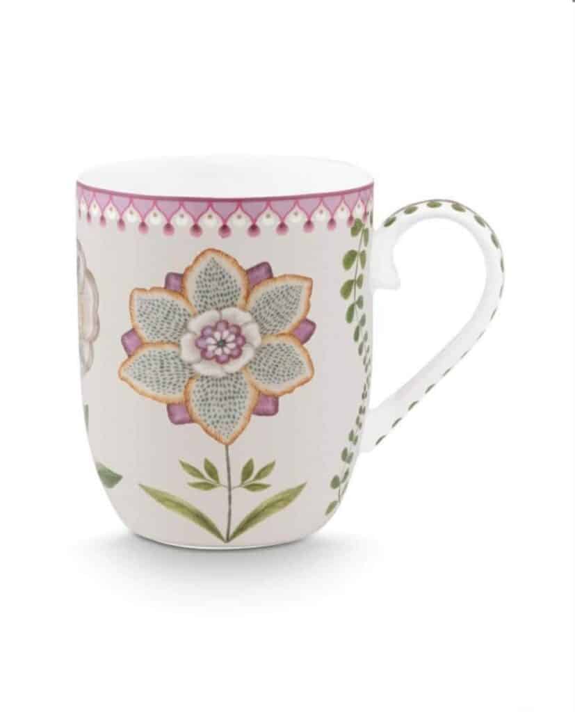 PIP Mug Large Lily&Lotus Off White
