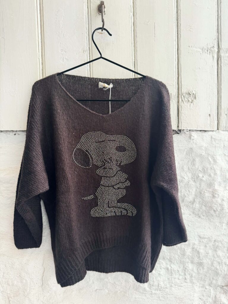Snoopy Sweater Deep Brown