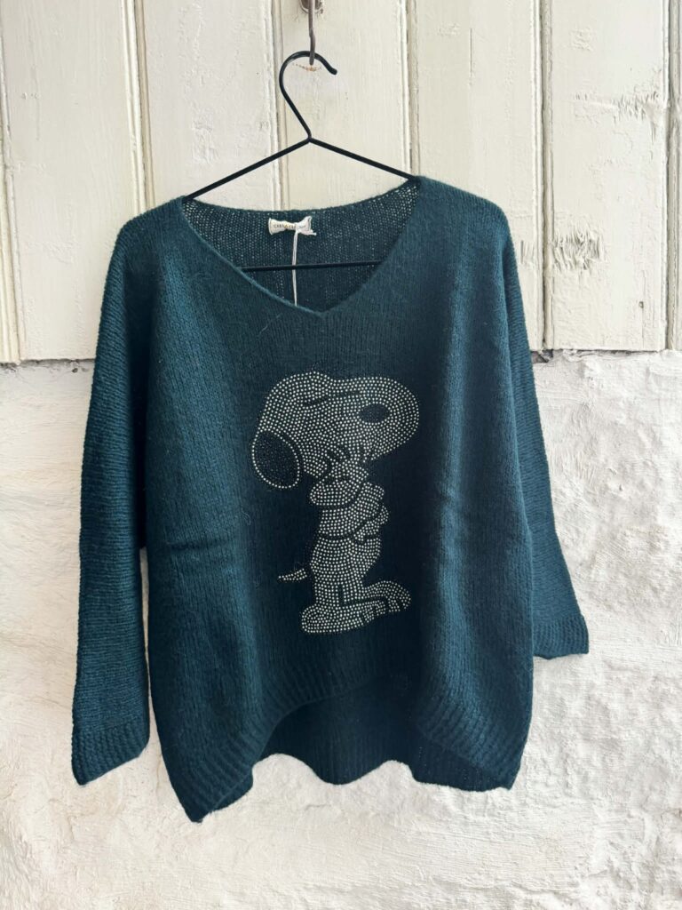 Snoopy Sweater Petrol