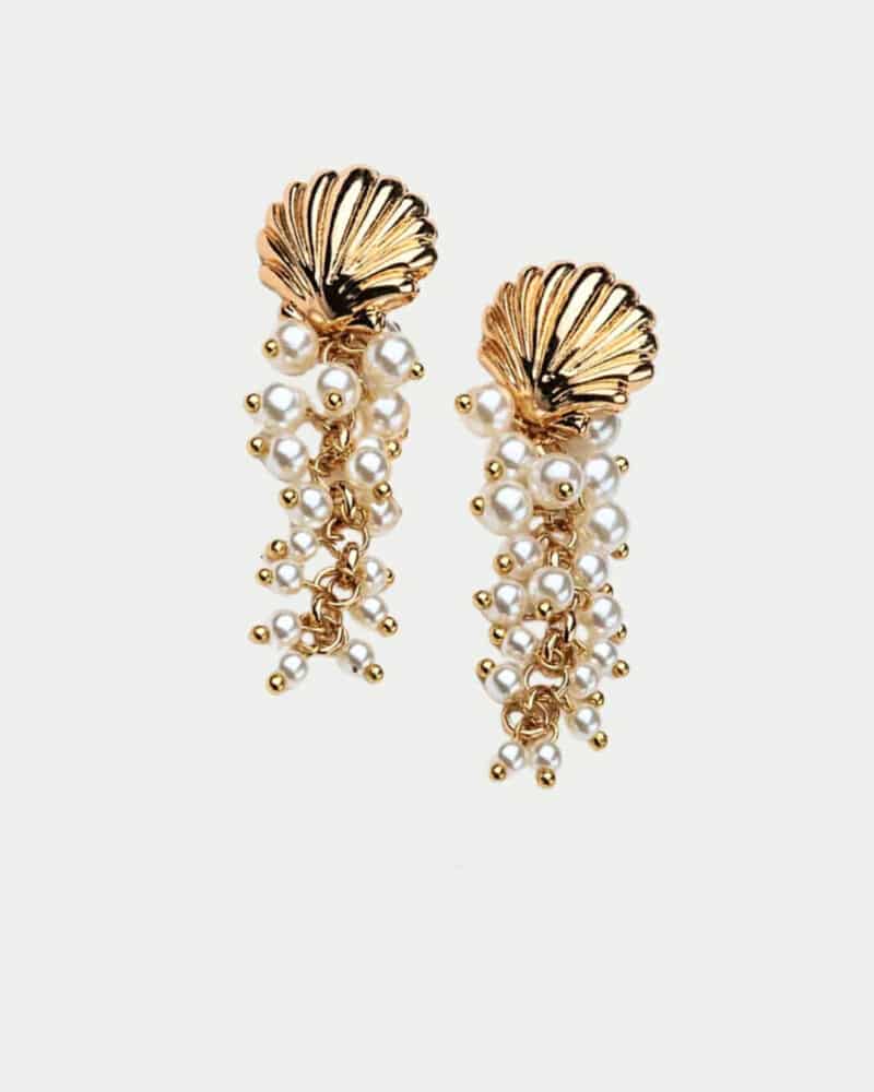 Bow19 Shell Earring Pearl
