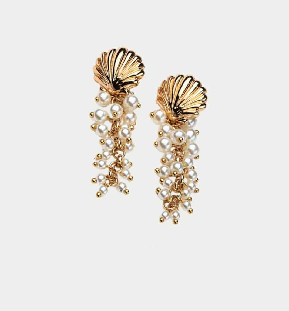 Bow19 Shell Earring Pearl