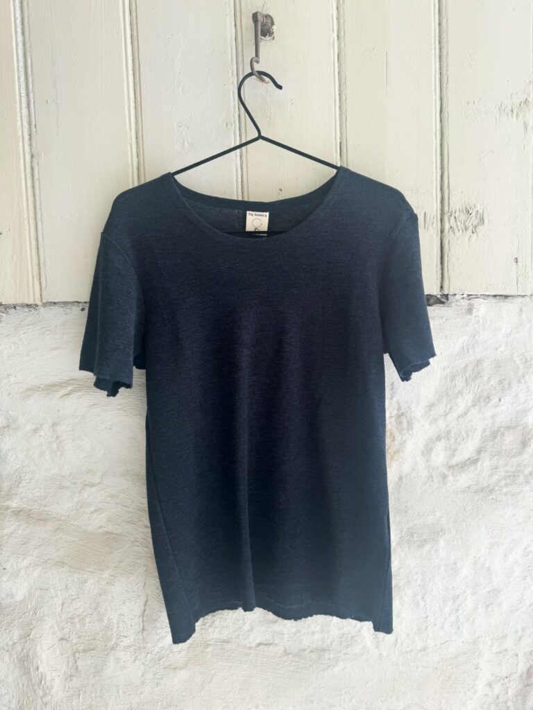 By Basic T- Shirt Collar Midnight Blue Melange