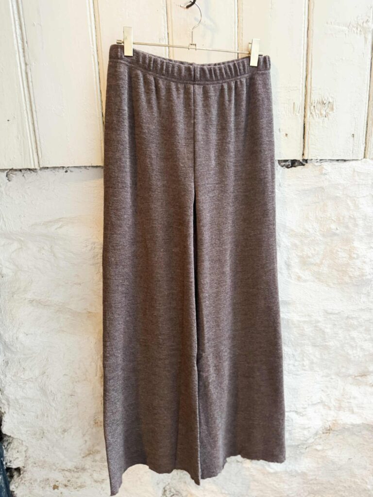 By Basic Wide Pants Long Earth Melange