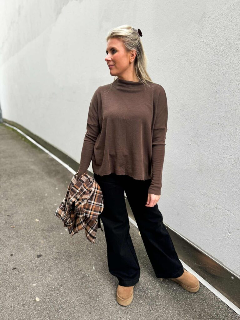 By Basic Wide Shirt Chestnut