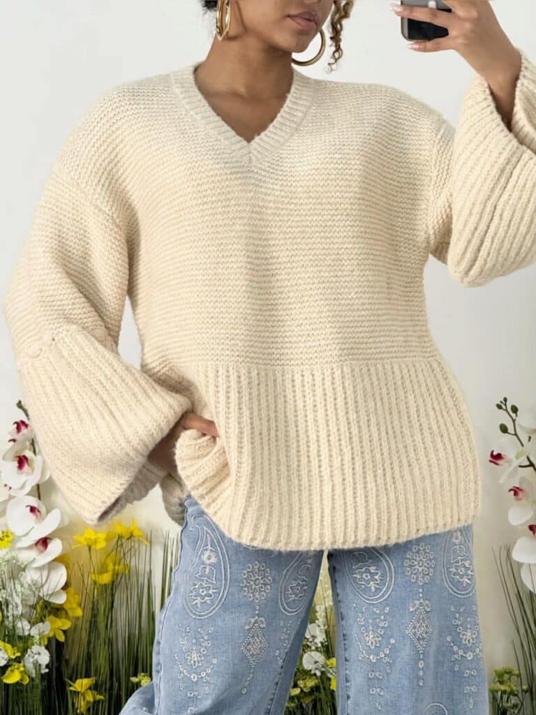 Ibc Collction Baggy Sweater Light Beige